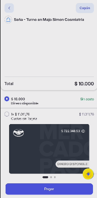 Pago de seña con Mercado Pago