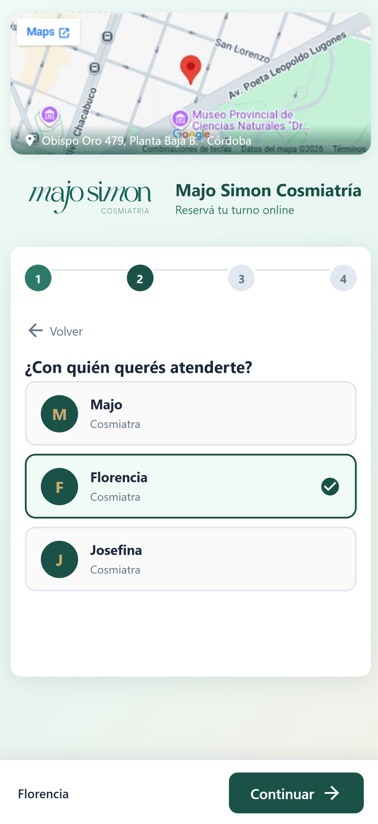 Paso 2: elegir profesional